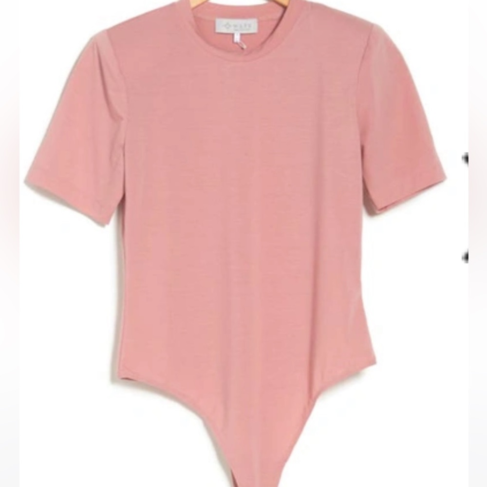 WAYF skye Padded Shoulder Tee Bodysuit